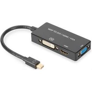 DIGITUS DisplayPortkonverterkabel mDP->HDMI+DVI+VGA 0.2m