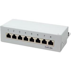 Desktop, Cat.6A, STP, 8 Ports, Grey