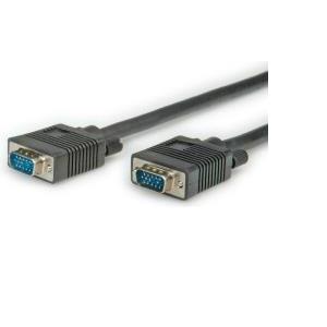 Roline VGA Cable, HD15 M - HD15 M, 15m Crni