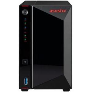 ASUSTOR Tower Nimbustor 2 - 2 Bay NAS, Intel Gemini Lake Dual-Core, 2GB DDR4 SODIMM , 2.5 GbE x 2, USB 3.2 Gen-1 x 3, WOW (Wake on WAN), Toolless, AES-NI hardware encryption, MyArchive, SSD Caching, S