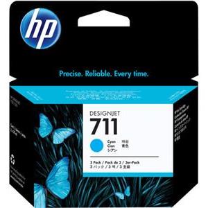 HP 711 3-pack 29-ml Cyan Ink Cartridges