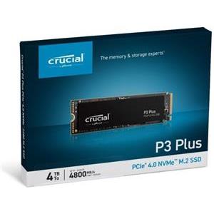 Crucial P3 Plus Gen4 NVMe SSD, 4TB, M.2 2280, PCIe 4.0, 3D-NAND