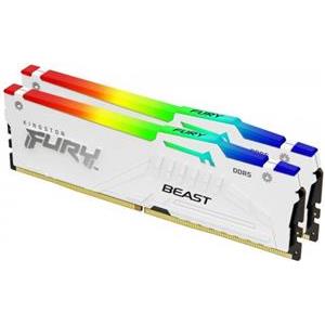 Kingston 32GB 6400MT/s DDR5 CL32 DIMM (Kit of 2) FURY Beast White RGB XMP, EAN: 740617343052