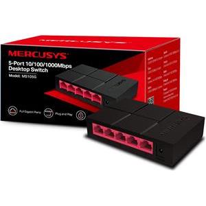 Mercusys 5-port Gigabit mini Desktop preklopnik (Switch), 5×10/100/1000M RJ45 ports, plastično kućište