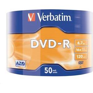 DVD-R Verbatim 4.7GB 16× Matt Silver Wagon Wheel 50 pack 