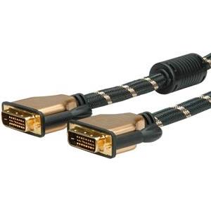 Roline GOLD DVI kabel, DVI-D (24+1) M/M, dual link, 1.0m, 11.04.5511