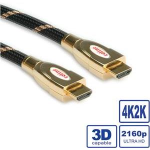 Roline GOLD HDMI Ultra HD kabel sa mrežom, HDMI M - HDMI M, 3.0m, 11.04.5692