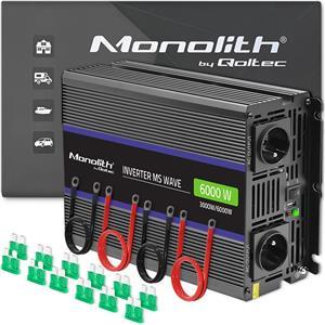 Qoltec Monolith 6000 MS Wave Voltage Converter | 12V to 230V | 3000/6000W | USB