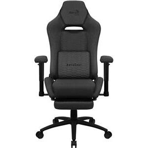 Aerocool ROYALASHBK Premium Ergonomic Gaming Chair Legrests Aeroweave Technology Black