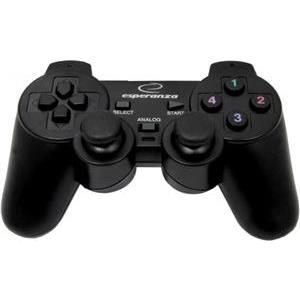 Esperanza EG102 Gaming Controller Black USB 2.0 Gamepad Analogue / Digital PC, Playstation 3