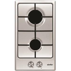 Simfer Hob H3.200.VGRIM Gas Number of burners/cooking zones 2 Rotary knobs Stainless steel