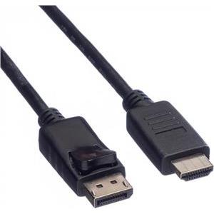 Roline VALUE DisplayPort kabel v1.1, DP - HDMI (HDTV), M/M, 3.0m, crni