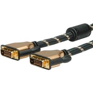 Roline GOLD DVI kabel, DVI-D (24+1) M/M, dual link, 2.0m