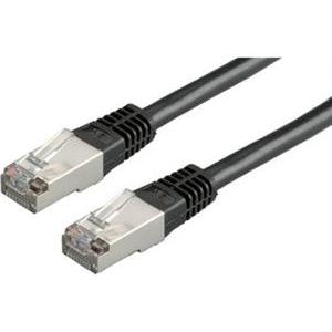 Kabel mrežni S-FTP, Cat. 5e, 1m, CCA, 26AWG, Savitljivi, Crni