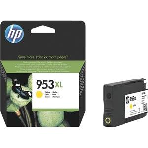 HP 953XL High Yield Yellow Original Ink Cartridge, F6U18AE