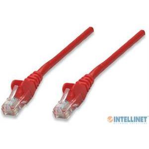 Kabel mrežni Intellinet, Cat6, U/UTP, RJ45-M/RJ45-M, 3.0 m, crveni