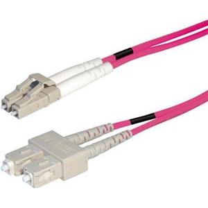 Transmedia Fibre optic MM OM4 Duplex Patch cable LC-SC 2m