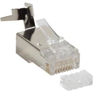 Modularni utikač RJ45 Cat.6A/8.1 STP, s kab. uvodnicom, za kabele AWG22-24, pak. 10 kom.