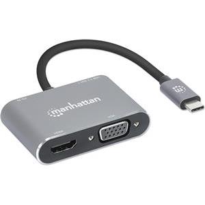 MANHATTAN USB-C to HDMI and VGA 4in1 Inverter Power Delivery