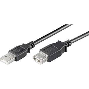 USB 2.0 kabel A->A M/Ž 5,0 m, crni