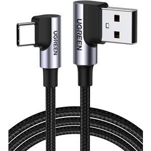 Ugreen USB to USB C 90 Degree Fast Charging Cable 2M