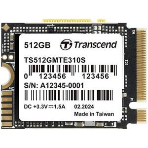 Transcend 512GB, M.2 2230,PCIe Gen4x4, NVMe, 3D TLC, TS512GMTE310S