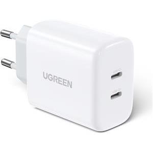 Kućni punjač UGREEN, 40W, USB-C+USB-C PD, bijeli