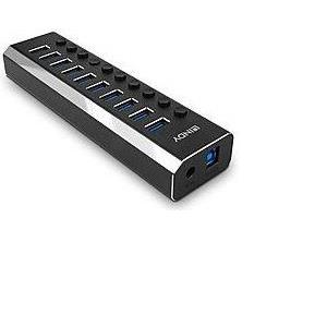 USB Hub Lindy USB 3.0 10-port with ON/OFF