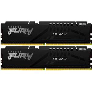 Kingston 64GB 6000MT/s DDR5 CL30 DIMM (Kit of 2) FURY Beast Black XMP, KF560C30BBK2-64