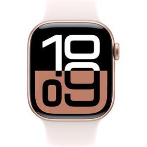 Apple Watch Series 10 GPS 42mm Rose Gold Aluminium Case with Light Blush Sport Band - S/M