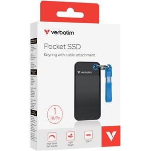 SSD Pocket Verbatim #32191 1TB 3.2 Gen 2, USB-C, crno/plavi