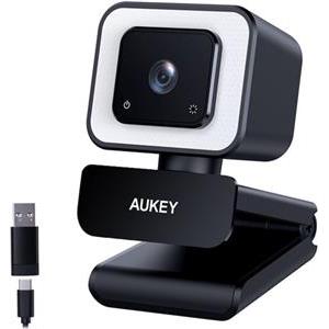 Aukey PC-LM6 Stream Series with Ring Light Full HD Webcam with 1/3