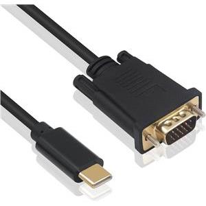 Cable USB-C to VGA, 1080p 60Hz, 1.8m, Ewent EC1052