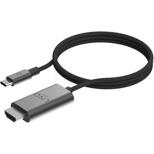 Cable USB-C to HDMI 2.1, M/M, 8K 60Hz, 4K 120Hz, HDR, 2m, Braided, LINQ