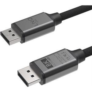 Cable DisplayPort 1.4, M/M, 8K 60Hz, HDR, 2m, braided, LINQ