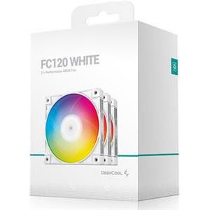 Fan DeepCool FC120 3-IN-1, ARGB, PWM, 120mm, 3 Pack, White