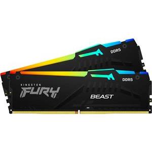 Kingston 64GB 6400MT/s DDR5 CL32 DIMM (Kit of 2) FURY Beast Black EXPO, KF564C32BBEK2-64