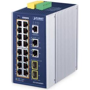 PLANET Industrial 16-Port PoE Switch 101001000T 2xUP 2xSFP