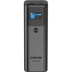 CANYON power bank PB-2010 TFT 27000 mAh 97.2Wh PD140W QC 3.0 Dark Grey