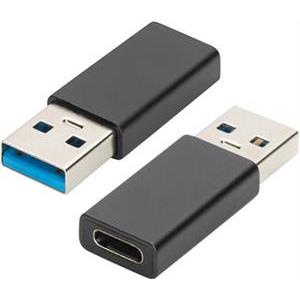 Adapter USB-A to USB-C, USB 3.0, black, Ewent EW9650