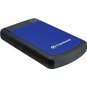 HDD eksterni Transcend StoreJet 25H3, 1TB, USB3.0, Rubber casing, Military-grade shock resistance, Quick Reconnect Button, Blue, TS1TSJ25H3B