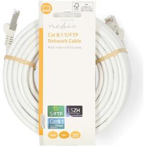 Kabel NEDIS CCGL85520WT150, Patch, CAT8.1 S/FTP, bijeli, 15m