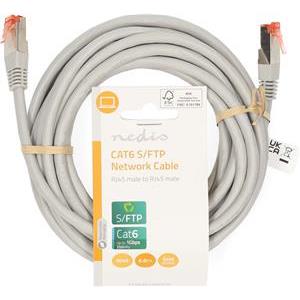 Kabel NEDIS CCGL85220GY50, Patch, CAT6 SFTP, UTP, sivi, 5m