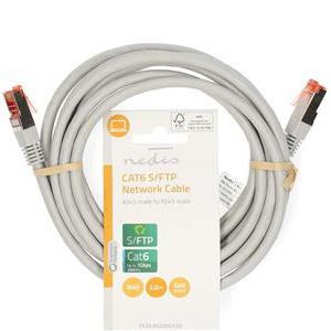 Kabel NEDIS CCGL85220GY30, Patch, CAT6 SFTP, UTP, sivi, 3m