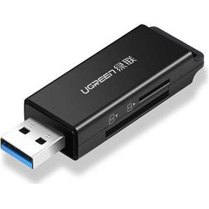 Čitač memorijskih kartica UGREEN, USB 3.0, TF/mciroSD/SD kartice, crni