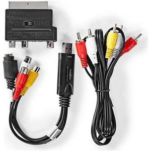 Video Grabber NEDIS VGRRU101BK A/V cable, Scart, USB 2.0