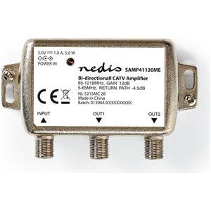 Antensko pojačalo NEDIS SAMP41120ME, 2 izlaza, Gain 12 dB, 85 - 1218 MHz