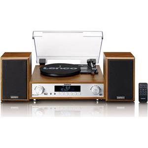 Gramofon LENCO MC-160WD, sa HiFi Stereo sustavom 2x10W, DAB, DAB+, FM radio, Bluetooth 5.0, RCA izlaz, AUX ulaz, USB-A PC kodiranje, 33,45 i 75 RPM, daljinski upravljač