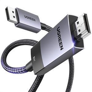 Kabel UGREEN, Displayport (M) na HDMI (M), 2m, 8K@60Hz/4K@240Hz/120Hz, crni