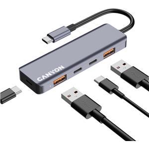 CANYON hub DS-18 5in1 USB-C Grey